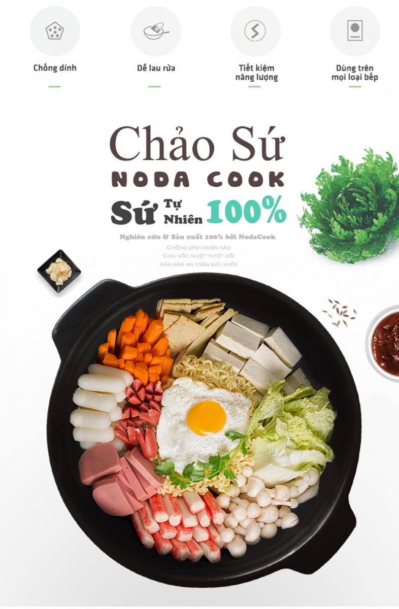 Chảo sứ cao cấp NodaCook