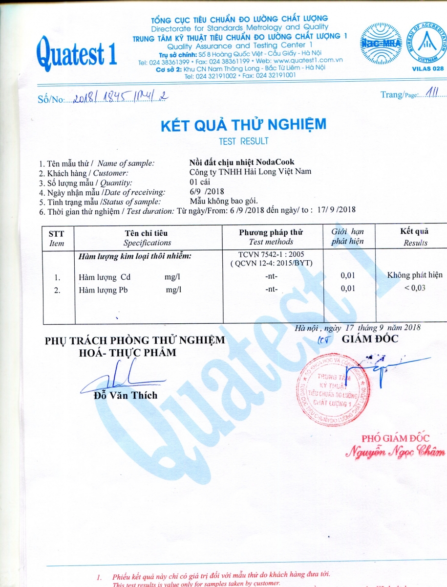 Kiểm định nồi đất NodaCook