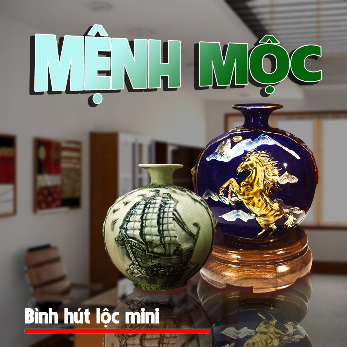 Bình hút lộc cho người mệnh mộc