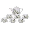 Bộ ấm chén sứ dáng Minh Long hoa trà 700ml (Trắng)