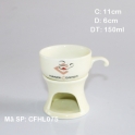 Bộ tách cafe & bếp đun (Trắng ngà)