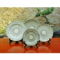 04 cỡ Đĩa tròn vẽ bèo (Xanh đồng)