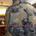 Tiểu Lộc Bình Công Đào men Rạn bóng Hoàng Lưu Ly