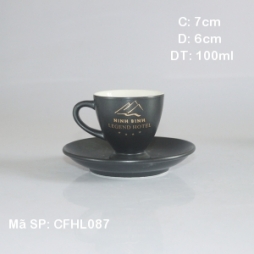 Tách cà phê Epresso TBN 80ml (Đen mờ) Tách cà phê Epresso TBN 80ml (Đen mờ)