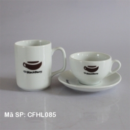 Bộ ly sứ cafe in logo Black Berry cao cấp (Trắng) Bộ ly sứ cafe in logo Black Berry cao cấp (Trắng)