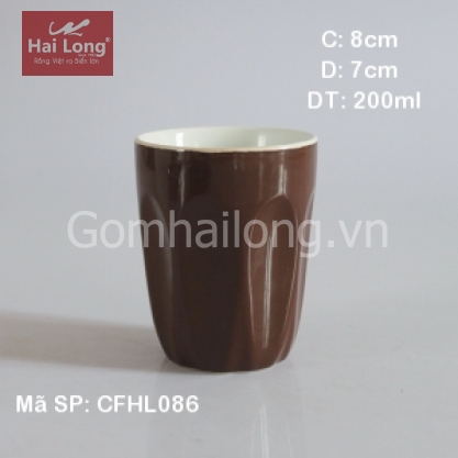 Cốc múi men nâu